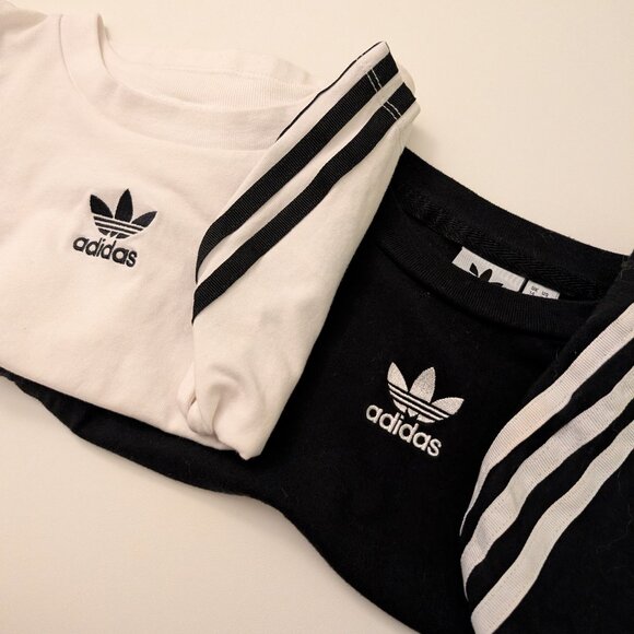Set of Adidas Classic 3 Stripe Crop Tank - Picture 1 of 9